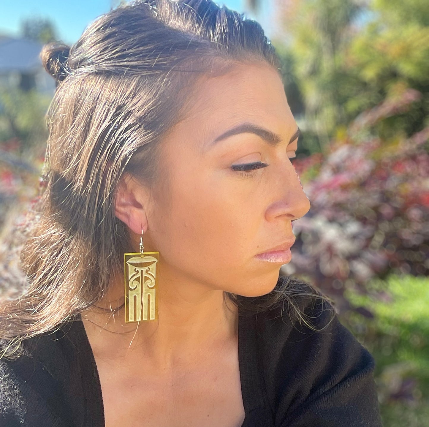 Haungaroa Yellow Rectangle earring