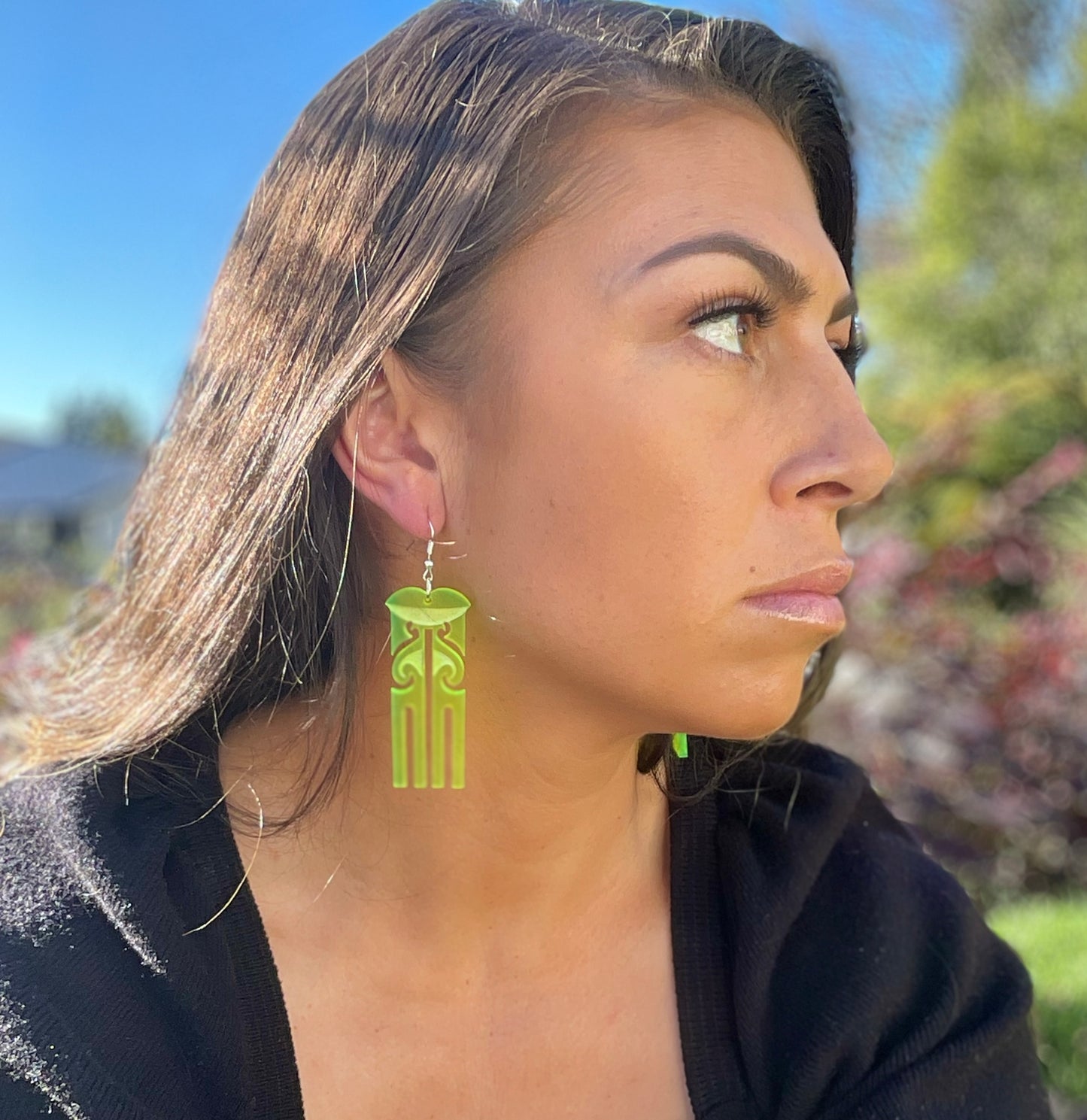 Haungaroa Neon Yellow earring