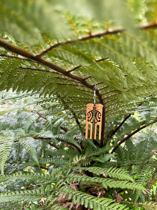 Papatūānuku Bamboo Earring