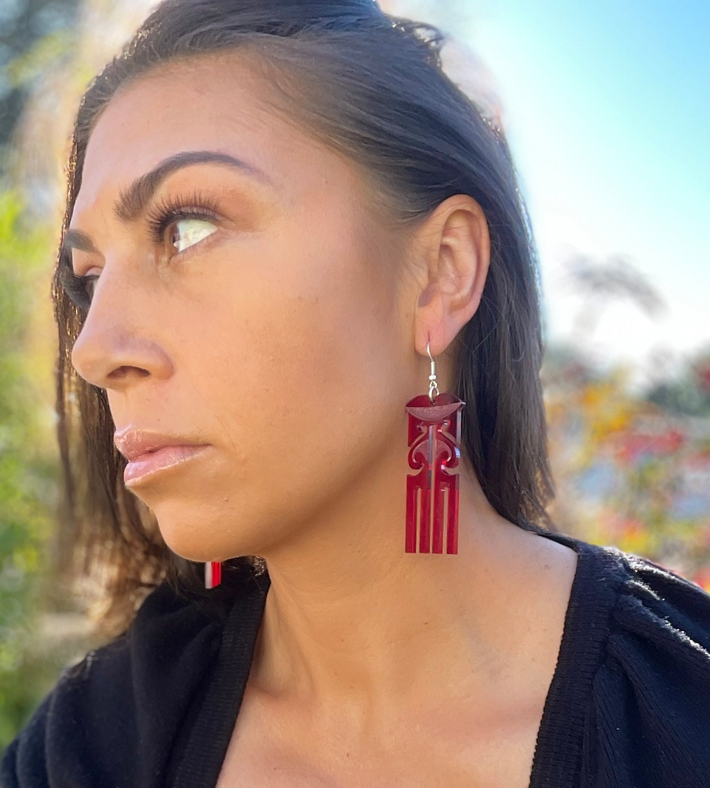 Haungaroa Red earring