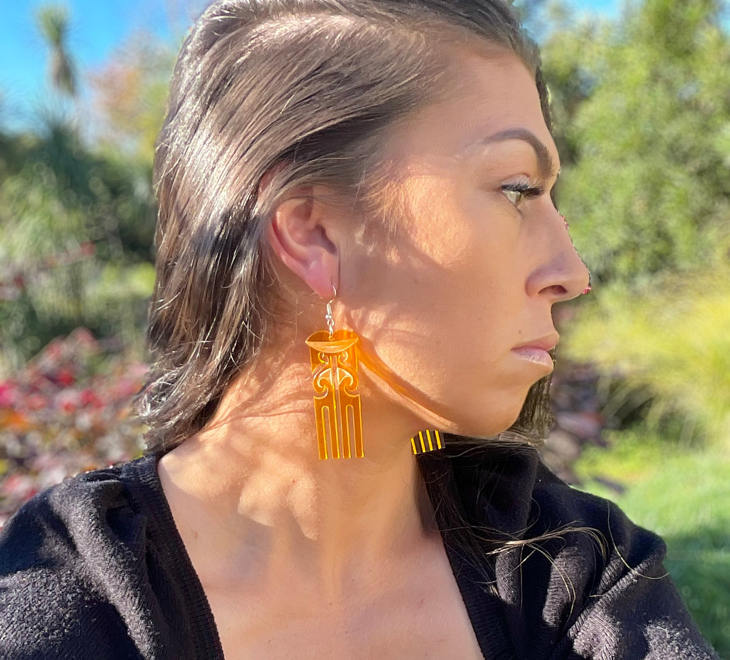 Haungaroa Orange earring