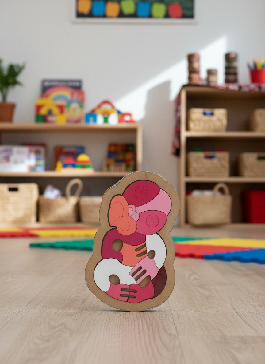 12pc BLOCK COLOUR Tiki Puzzle