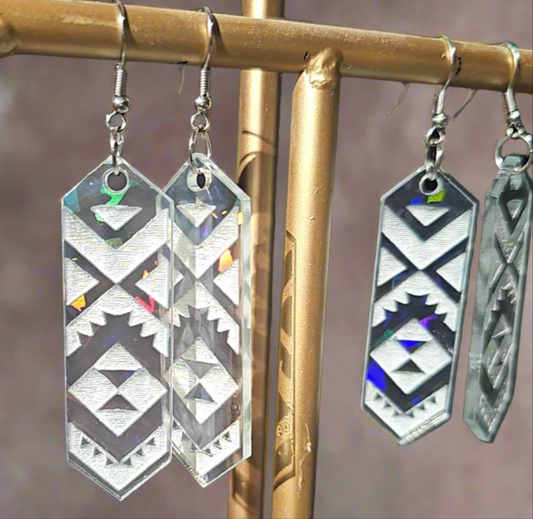 Puanga Earrings (holigraphic specs) ✨️