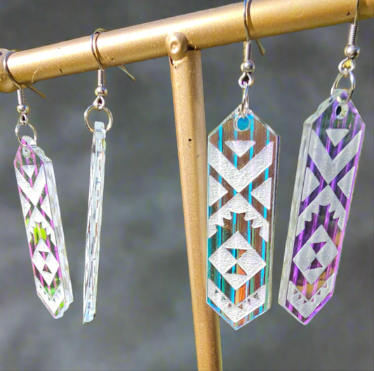 Puanga Earrings (corrugated, full holigraphic) ✨️