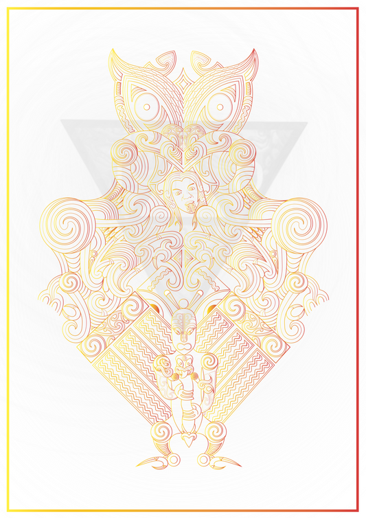 Te Haumaru o Ngā Atua- A Maui Story (RED/ORANGE/YELLOW PRINT)