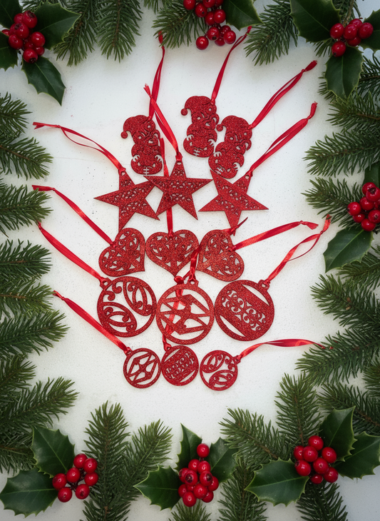 PACK 6- Medium Assorted Combo (wood/silver/gold/red/green/blue)