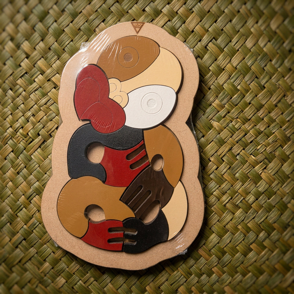 12pc SMALL BLOCK COLOUR TIKI PUZZLES- In stock ready to send