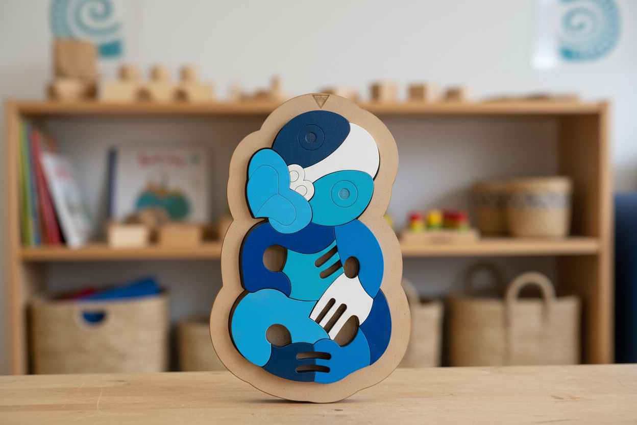 12pc BLOCK COLOUR TIKI PUZZLES- more colours being restocked soon :)