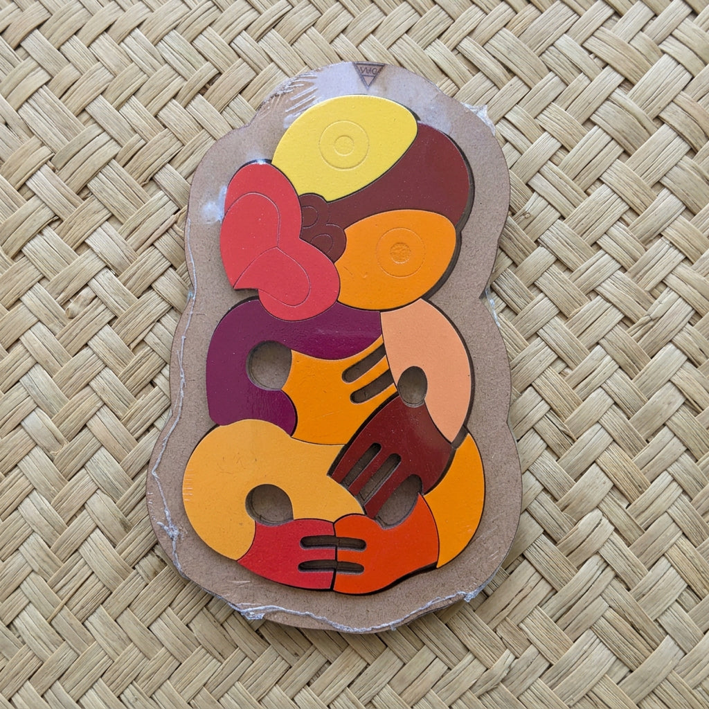12pc SMALL BLOCK COLOUR TIKI PUZZLES- In stock ready to send