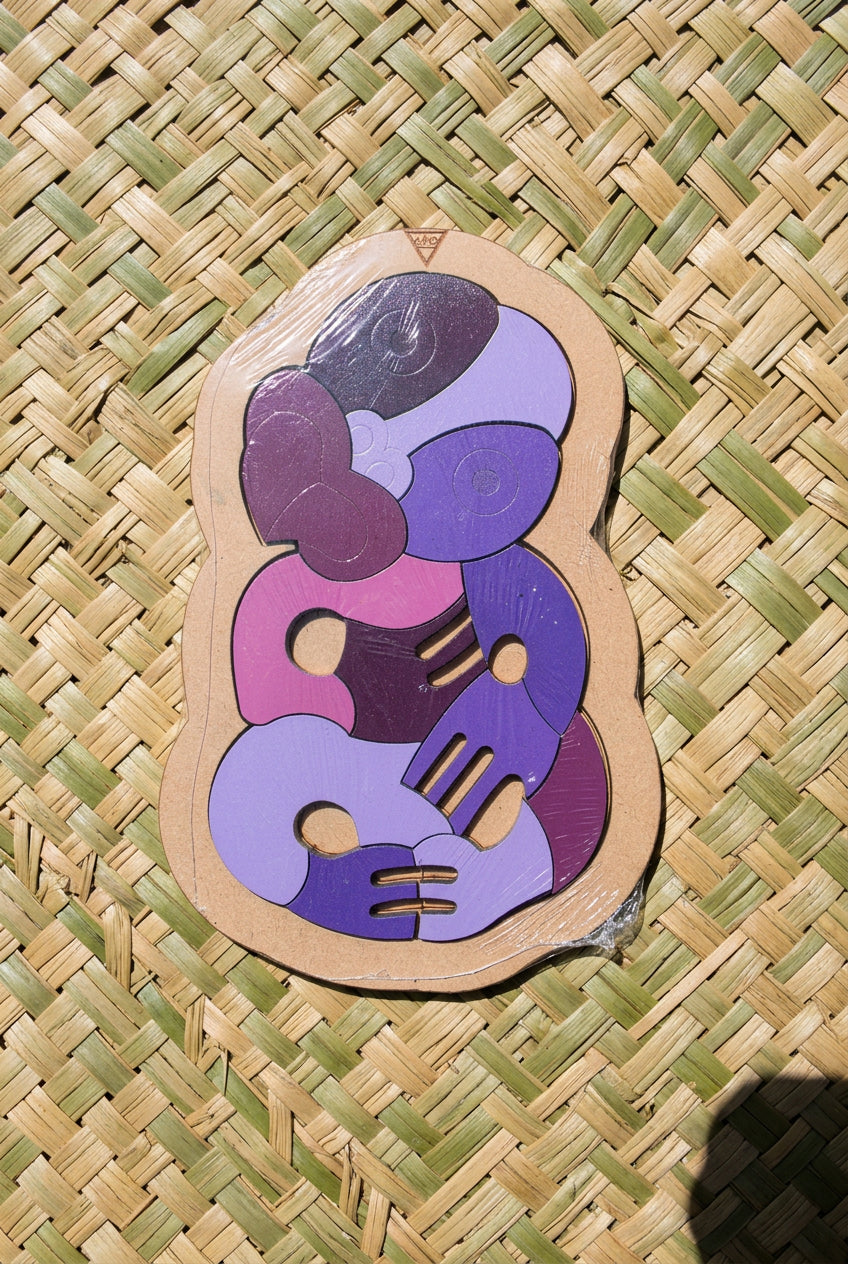 12pc SMALL BLOCK COLOUR TIKI PUZZLES- In stock ready to send