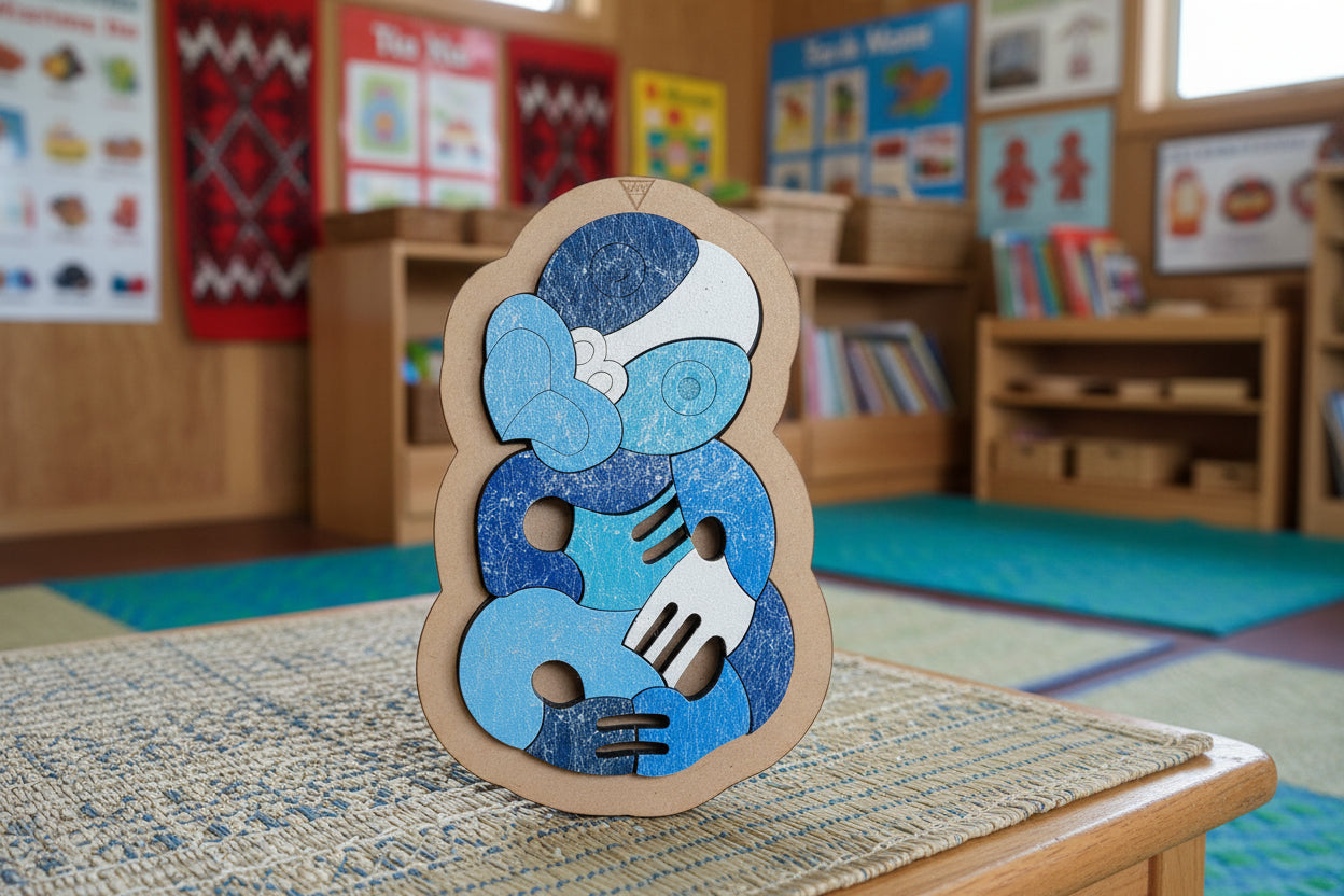 12pc BLOCK COLOUR TIKI PUZZLES- more colours being restocked soon :)