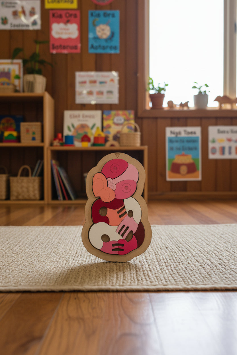 12pc BLOCK COLOUR TIKI PUZZLES- more colours being restocked soon :)