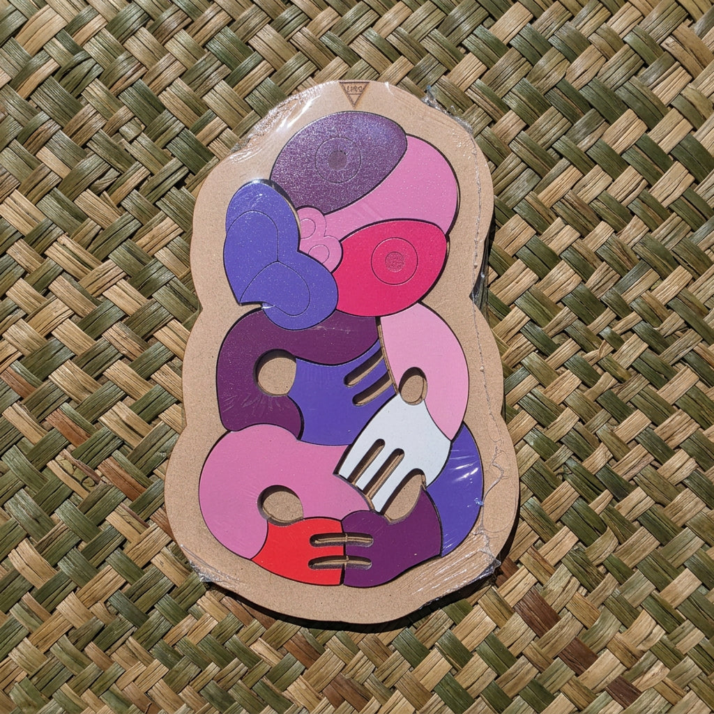 12pc SMALL BLOCK COLOUR TIKI PUZZLES- In stock ready to send