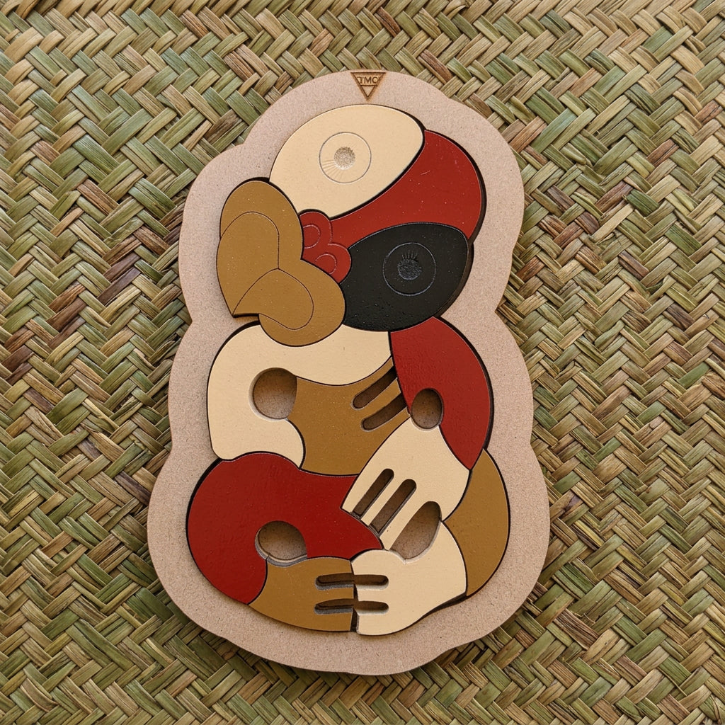 12pc SMALL BLOCK COLOUR TIKI PUZZLES- In stock ready to send