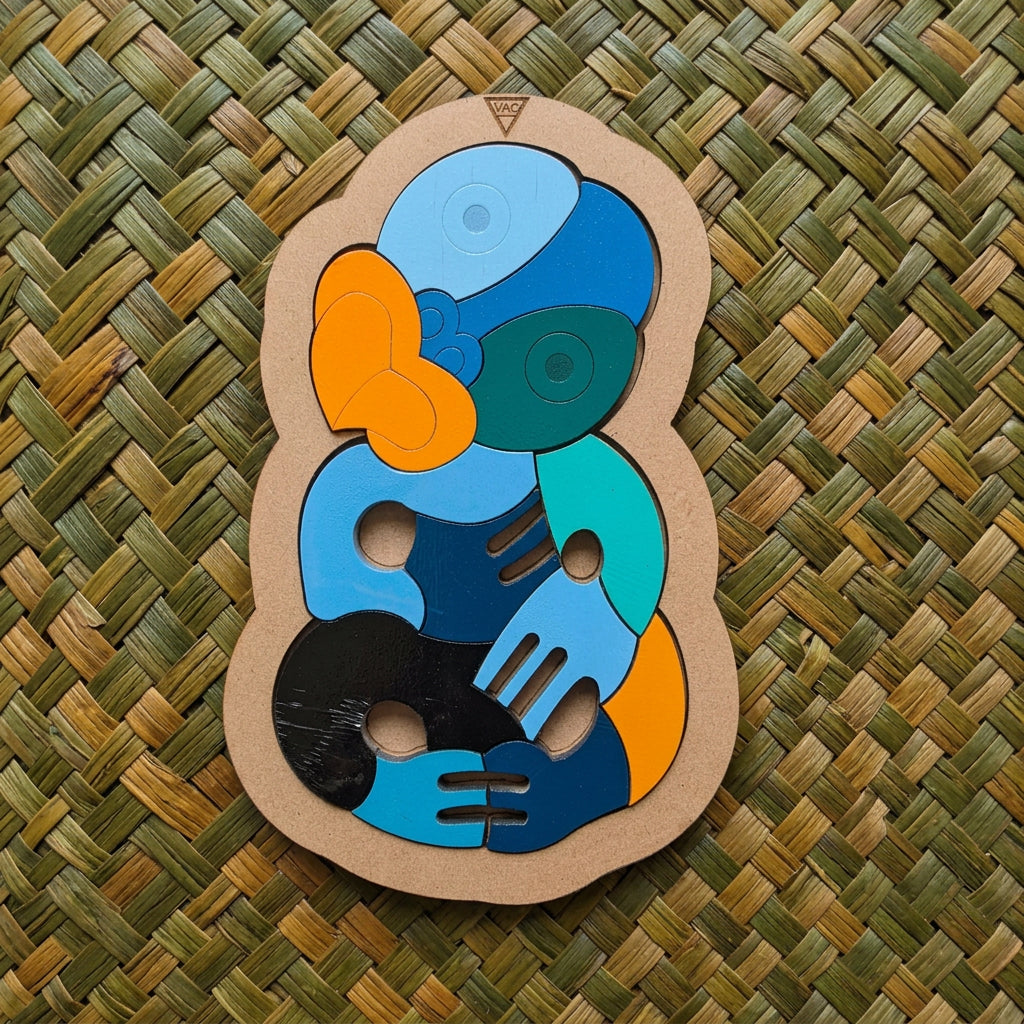 12pc SMALL BLOCK COLOUR TIKI PUZZLES- In stock ready to send