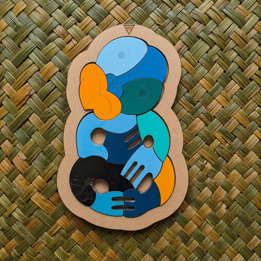 12pc SMALL BLOCK COLOUR TIKI PUZZLES- In stock ready to send