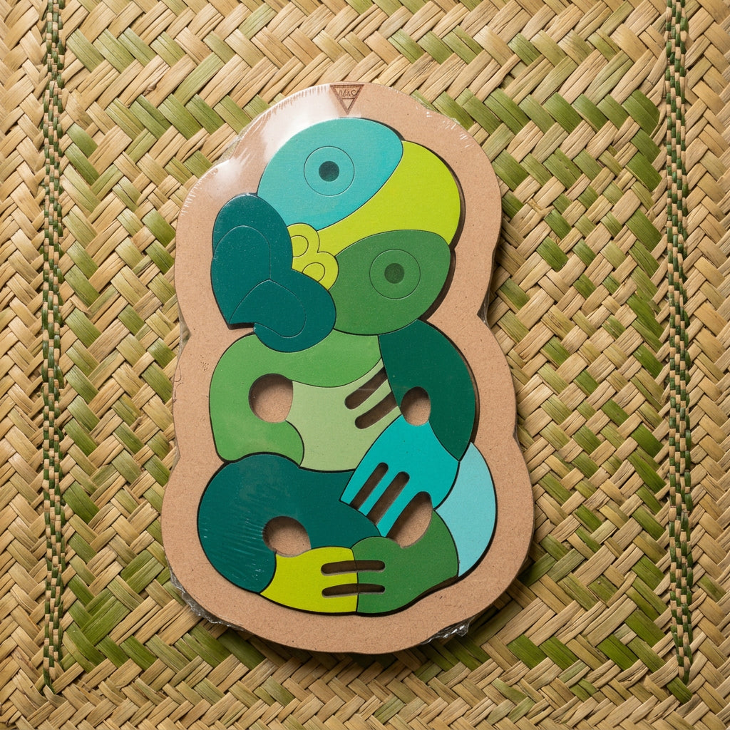 12pc SMALL BLOCK COLOUR TIKI PUZZLES- In stock ready to send