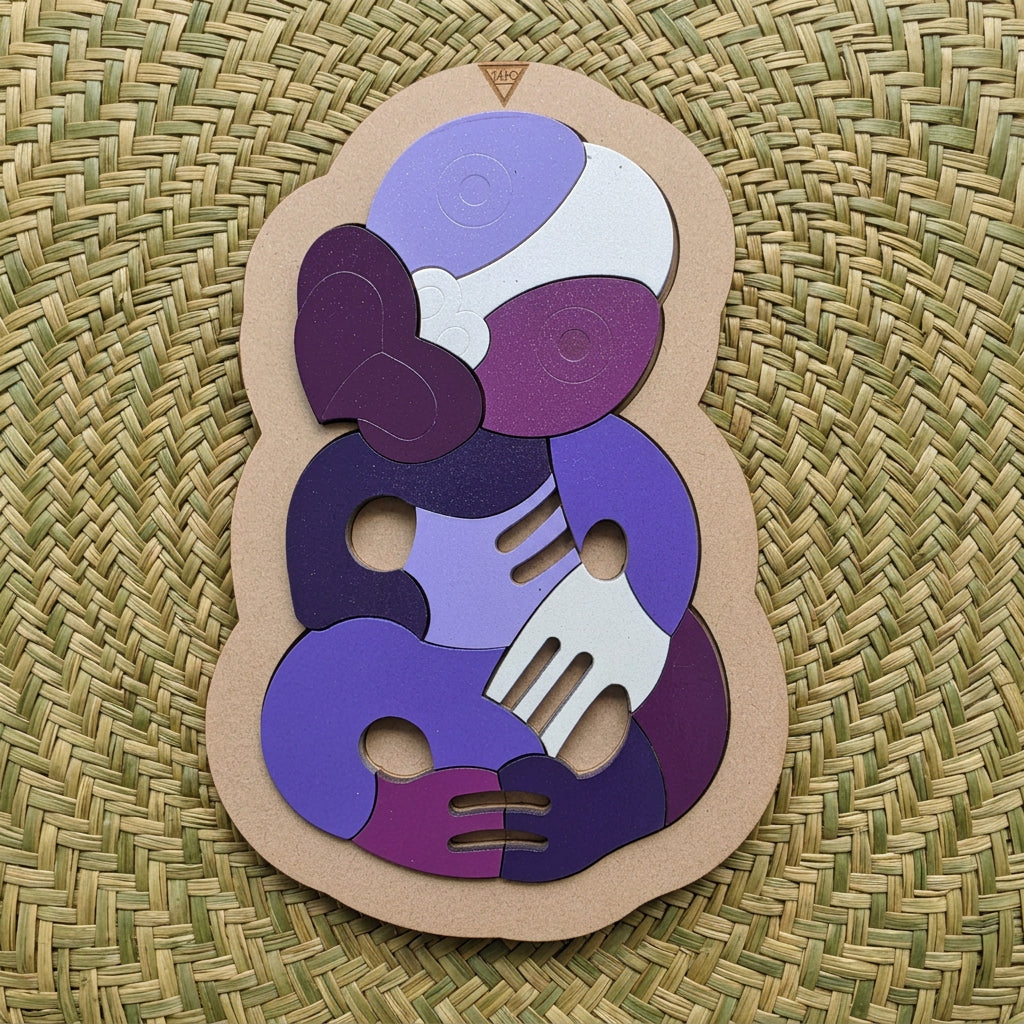 12pc LARGE BLOCK COLOUR TIKI PUZZLES- In stock ready to send