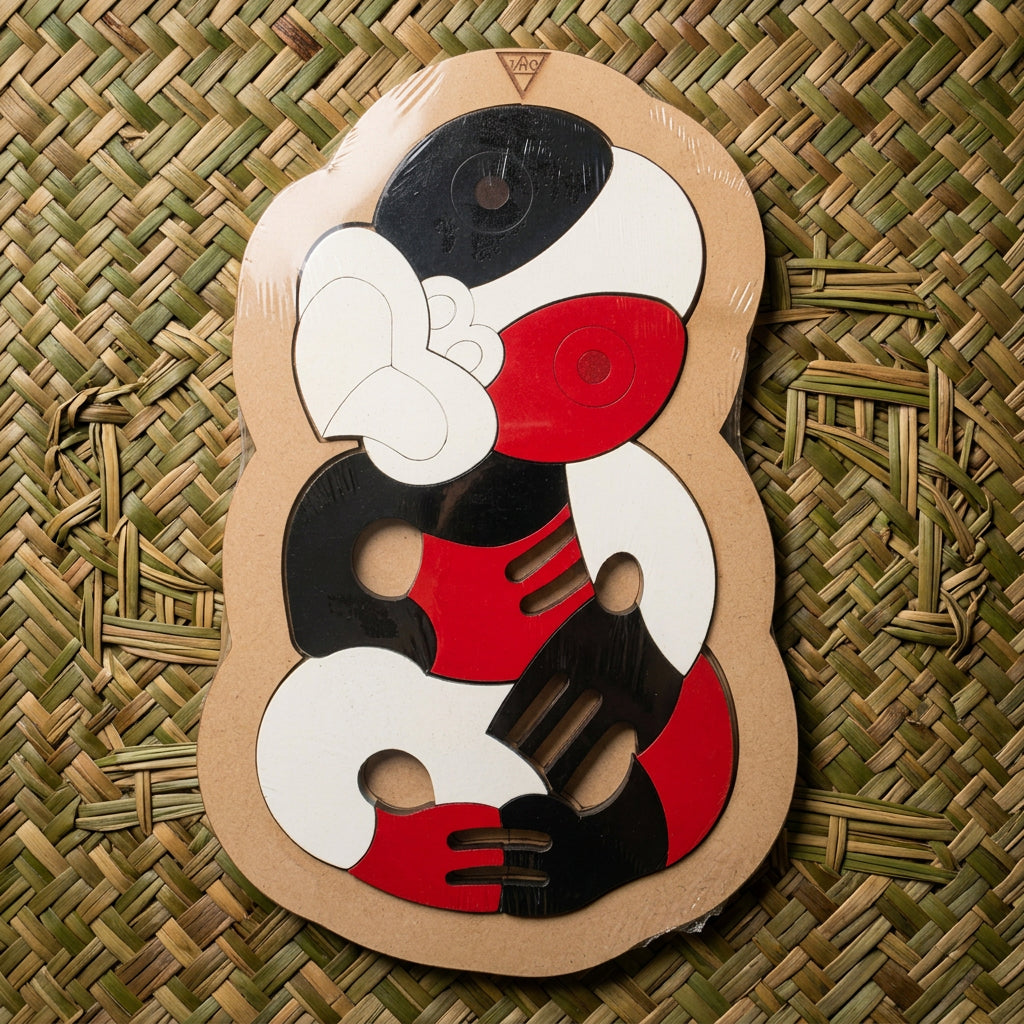 12pc LARGE BLOCK COLOUR TIKI PUZZLES- In stock ready to send