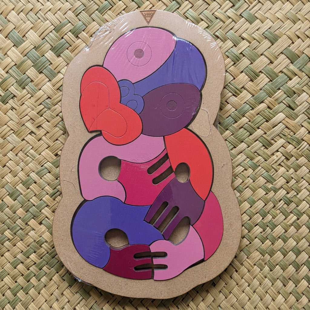 12pc SMALL BLOCK COLOUR TIKI PUZZLES- In stock ready to send