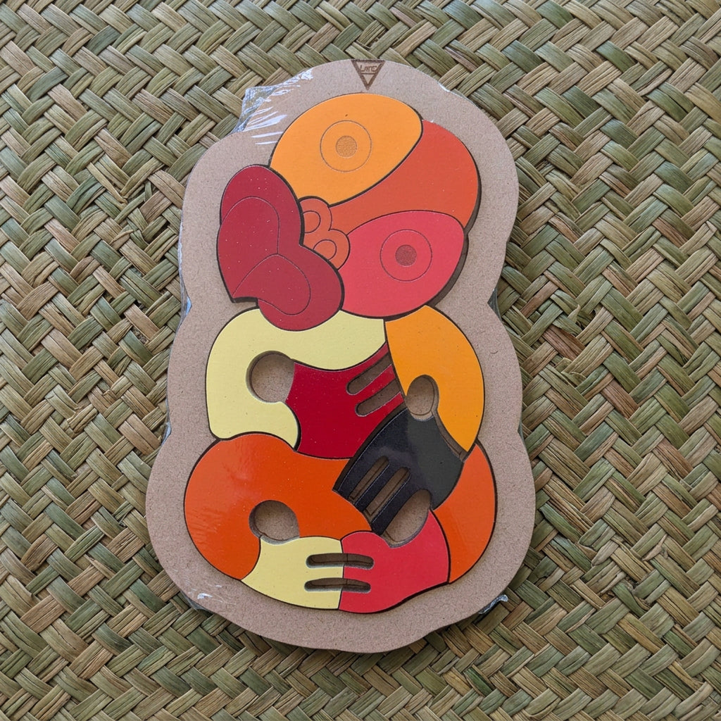 12pc SMALL BLOCK COLOUR TIKI PUZZLES- In stock ready to send
