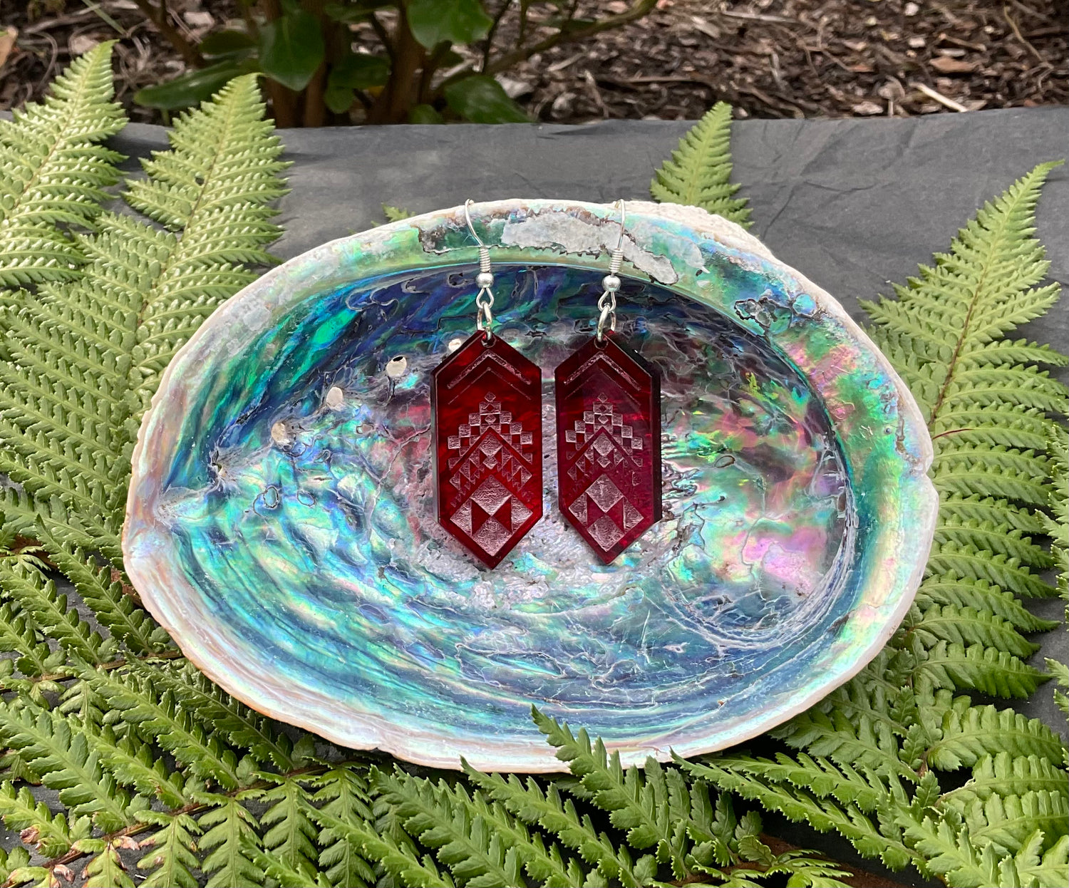 Taniko Red Earring IHO CREATIONS taniko-red-earring-iho-creations