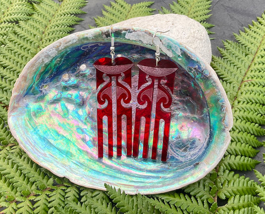 Haungaroa Red earring
