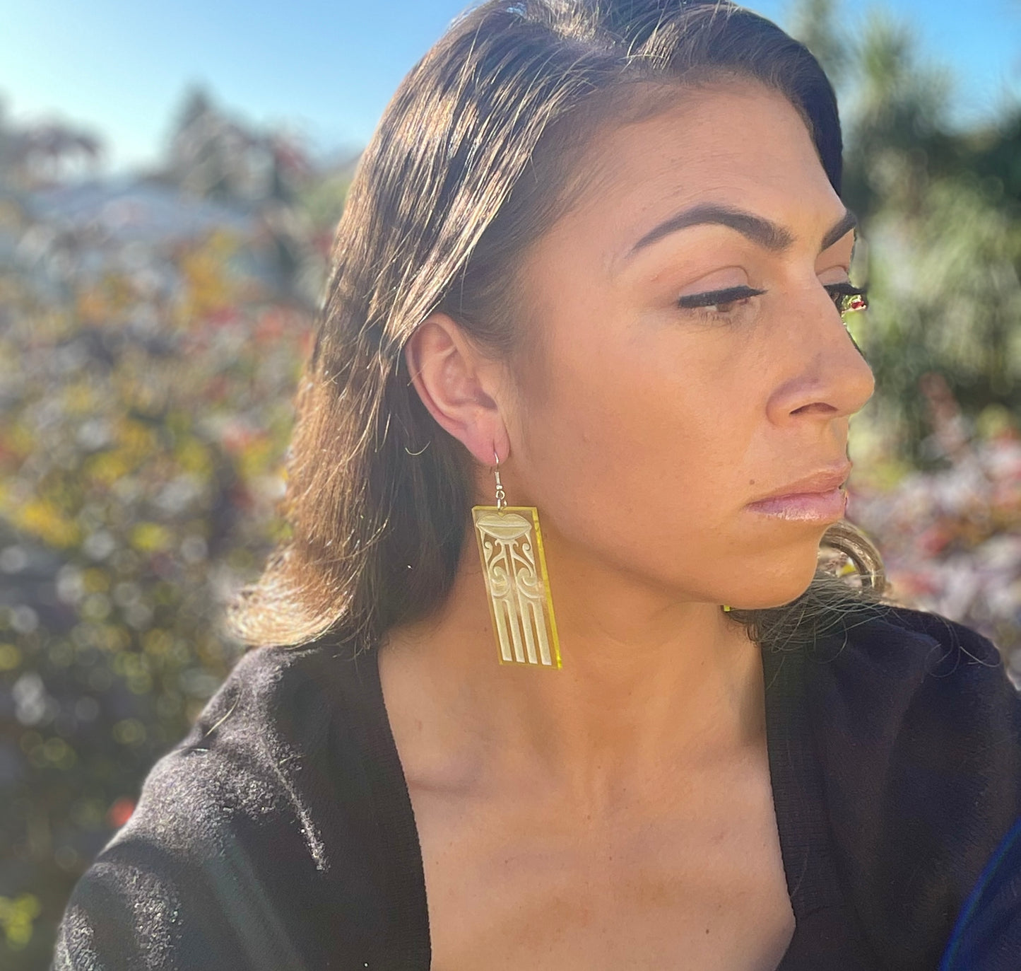 Kuiwai Yellow Rectangle Earring