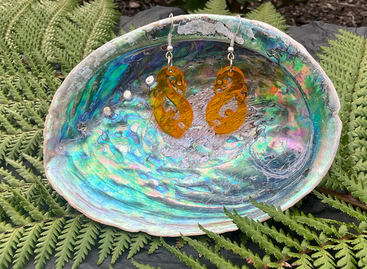 Te Hoata & Te Pupu Orange earrings